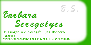 barbara seregelyes business card